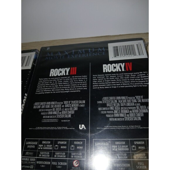 Rocky DVDs 1-4 Double Feature Sylvester Stallone Walmart Tag MGM 2008 Sealed - Picture 12 of 16